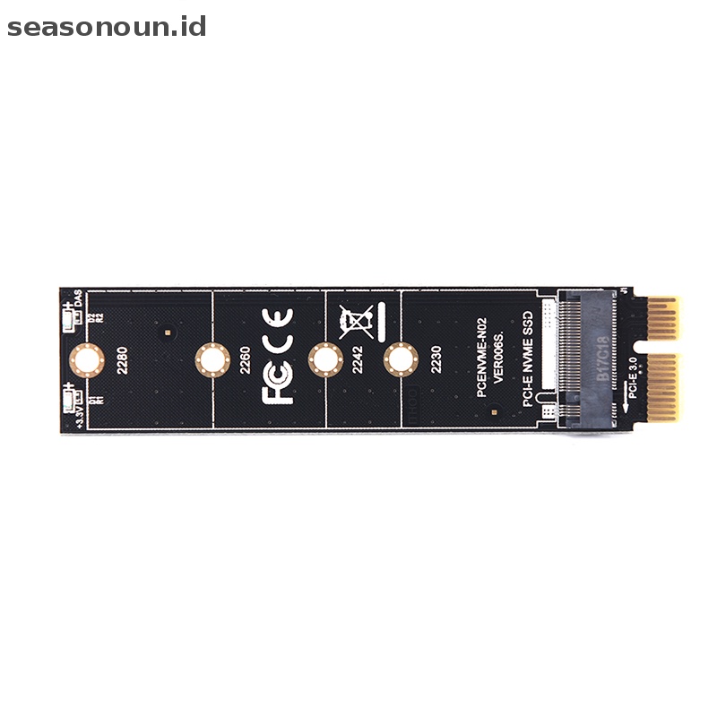 Seasonoun Pcie To M2 Adapter Nvme Ssd M2 Pcie X1 Raiser Konektor Kunci Pci-E Pci Express M.