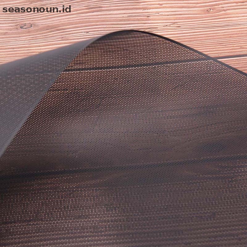 Seasonoun DIY 30x100cm Computer Mesh PVC PC Case Fan Cooler Penutup Filter Debu Hitam.