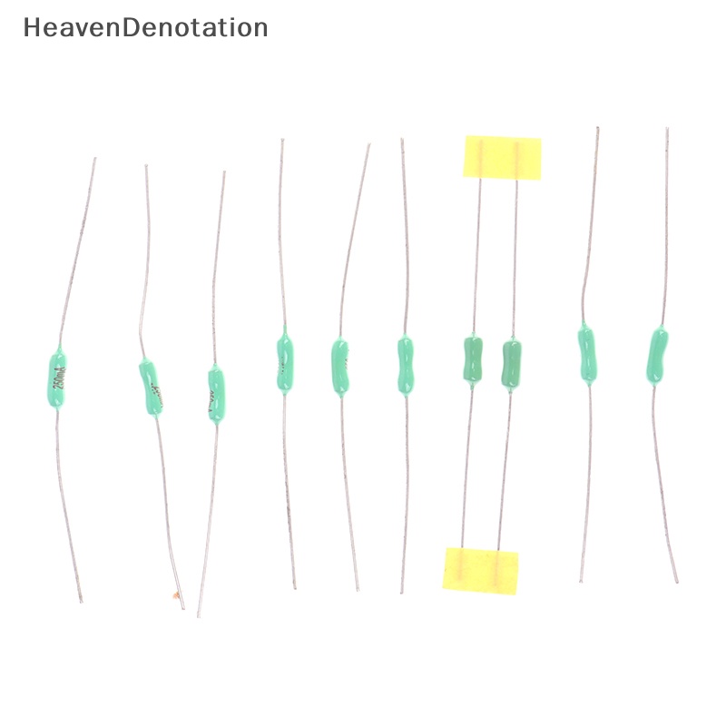 AXIAL [HeavenDenotation] 10pcs 2.4 * 7mm Sekring Hijau Timah Aksial 125mA-15A Sekring Tahan Tiup Cepat HDV