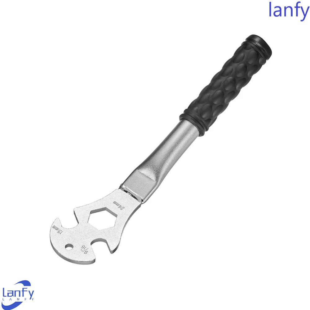 Lanfy Kunci Pas Pedal Sepeda Bagian Bersepeda Anti Selip15/24mm Pasang Spanner