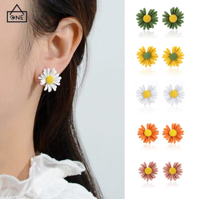 COD❤️1 pasang anting daisy minimalis Korea-A.one