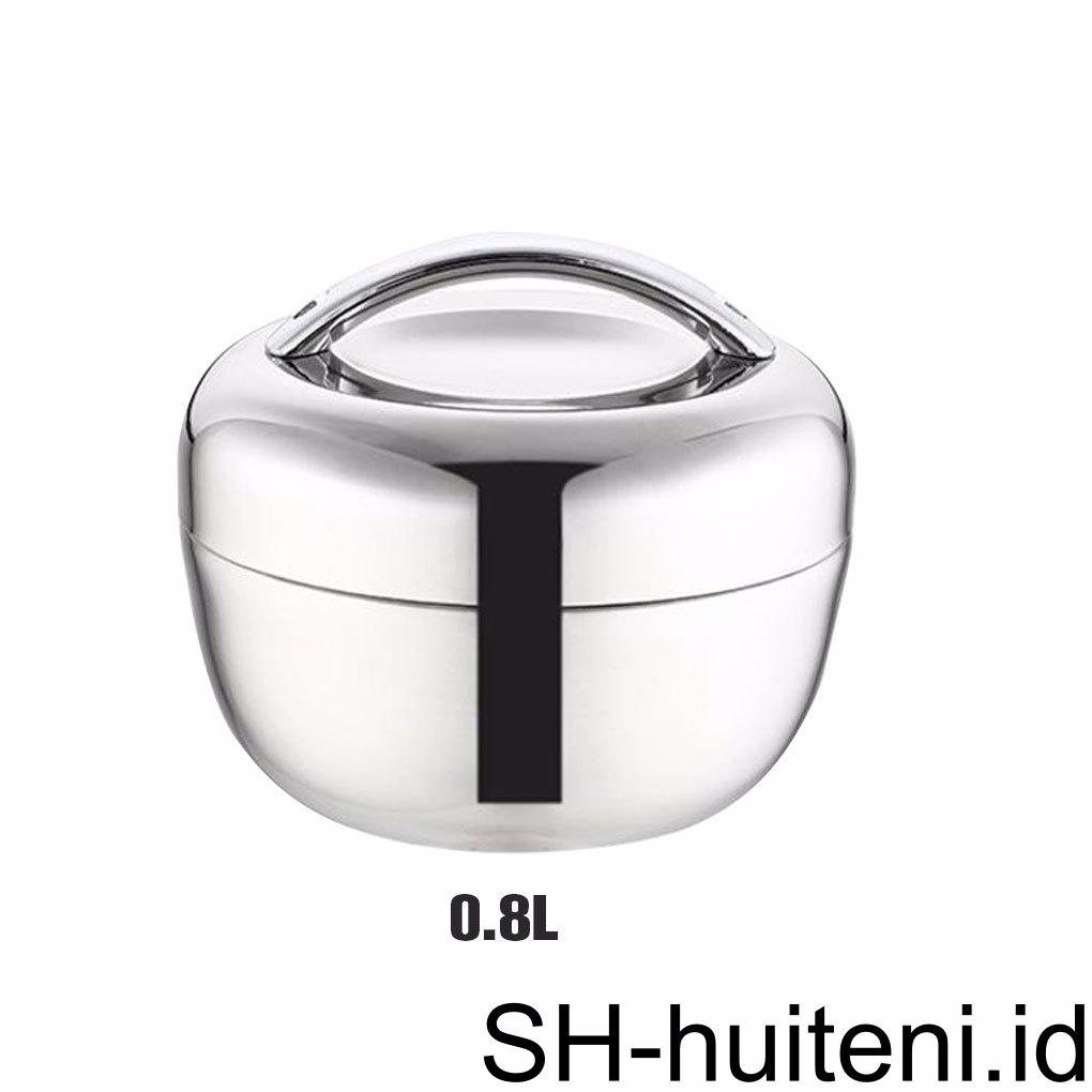 Kotak Makan Sekat Dengan Kompartemen Food Container Bento Anti Lengket Round Lunchbox Tin Untuk Kantor Sekolah Outdoor