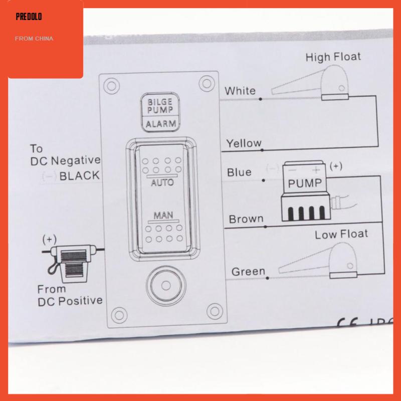 [Predolo] New Bilge Pump Switch Panel Otomatis-Off-Manual 12v 24v Dengan