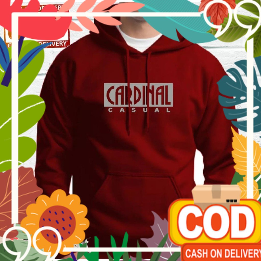 Jaket Sweater Hoodie - Hoodie Distro Terbaru Cardinal Casual Blok Logo Silver -/ Kualitas Premium