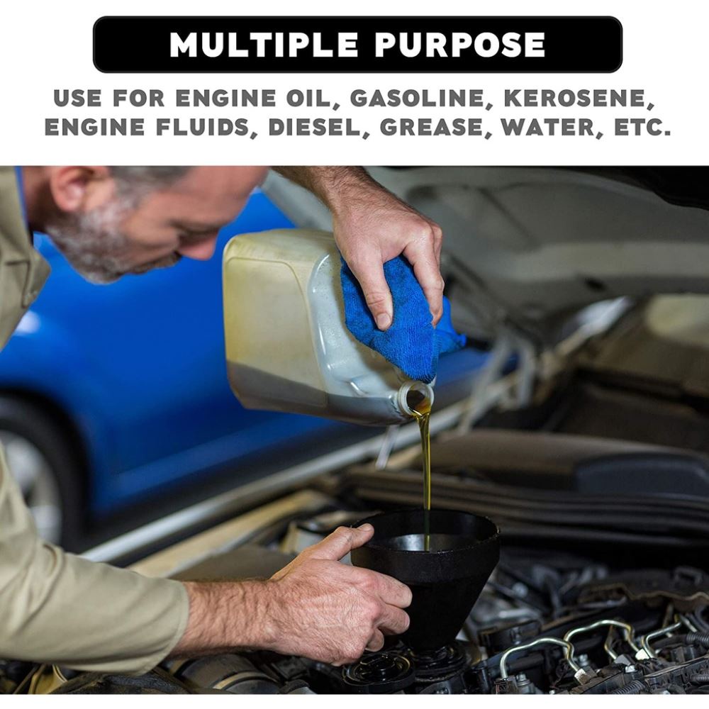 Corong Pengisian Bahan Bakar Umum dengan Mobil Motor Mesin Bensin Alat Penyaring Bahan Bakar Corong Karet Plastik