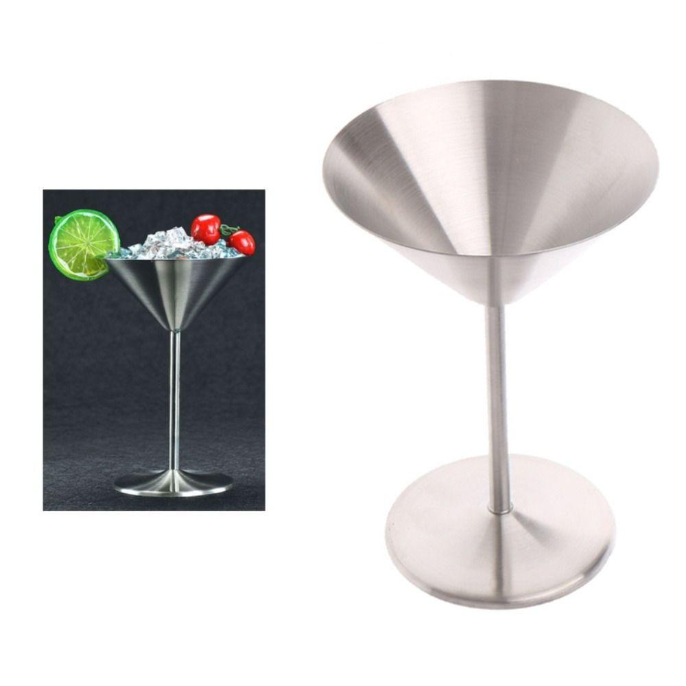 Lanfy Martini Goblet Stainless Steel Tahan Lama Drinkware Cocktail Minuman Goblet