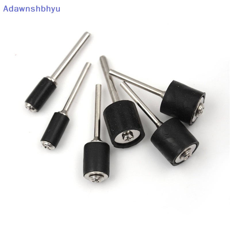 Adhyu 6pcs Mandrel1/41 /8 Shank 6.35-12.7mm Drum Sanding Nail Drill Bit Alat Abrasif ID