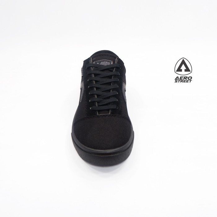 (COD) Aerostreet 37-44 Massive All Black - Sepatu Sneakers Casual - 37