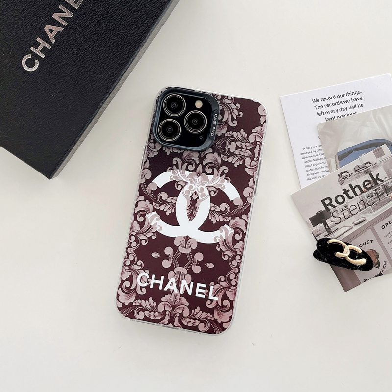 Fashion Brand Vintage Flower Soft Case HP iP iPhone 14 13 12 Pro Max 11 Matte Silver FTD Casing Apple