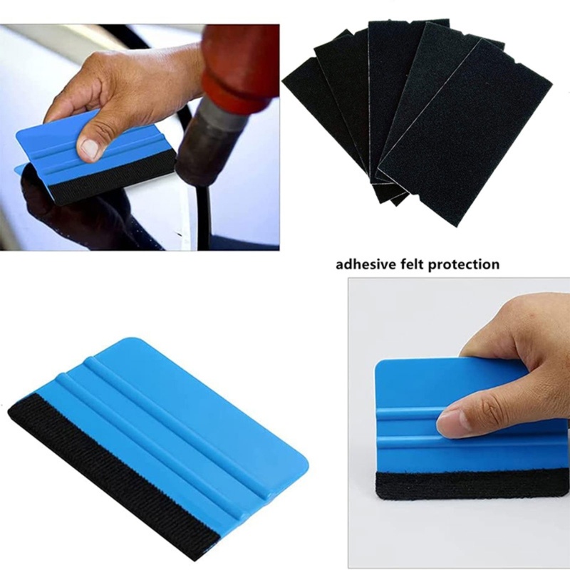 Sun Vinyl Wrap Film Card Squeegee Carbon Fiber Stiker Pembungkus Mobil ToolFelt Scraper