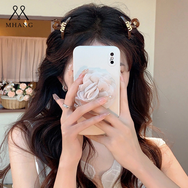 Korea Min Huruf Akrilik Jepit Rambut Kecil Poni Clip Lucu Kembar Ponytail Princess Head Plastic Hair Clip Untuk Anak Perempuan2023Jepit Rambut Mini Terbaru