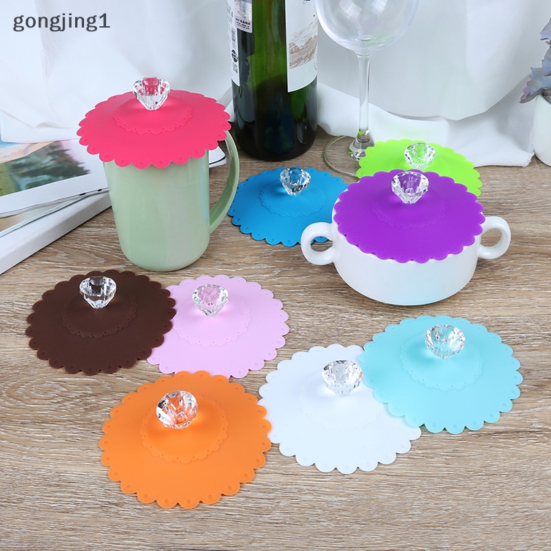 Ggg 1pc Silikon Gelas Anti Debu Diamond Cup Lid Cover Tutup Hisap Mug Kopi ID