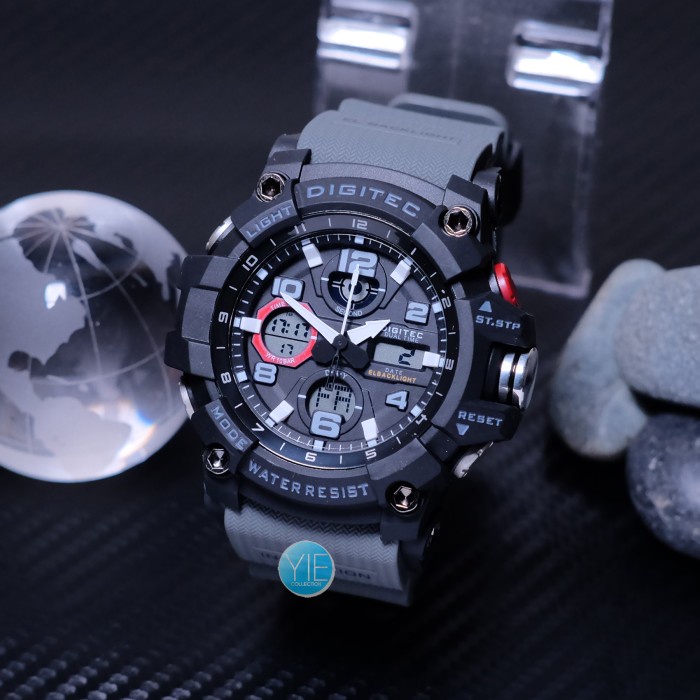 Jam Tangan Pria 3 Time Sport Army Digitec DG 2125 Original Tahan Air A
