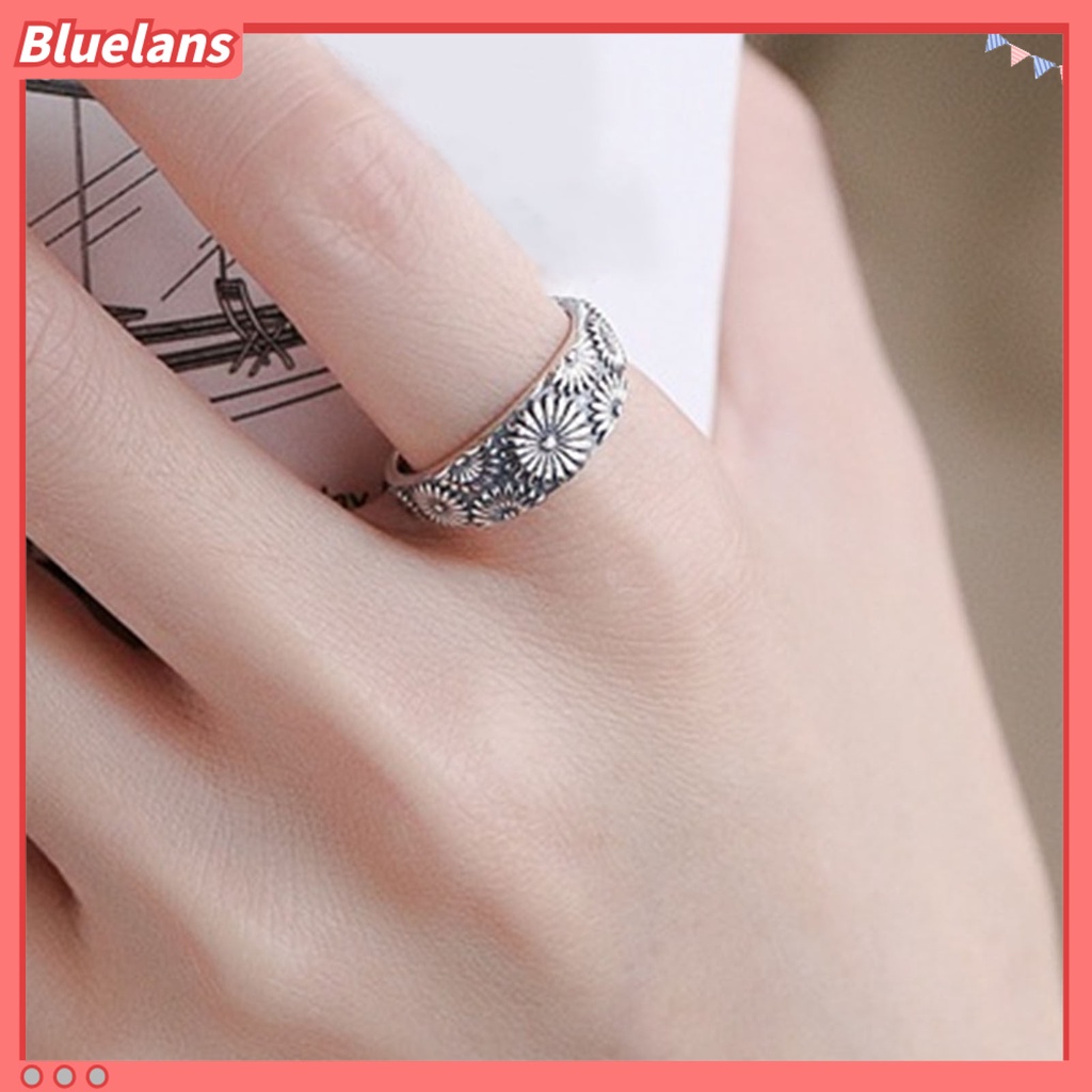 [BLS] Cincin Jari Krisan Adjustable Perhiasan Vintage Cincin Indah Untuk Pernikahan