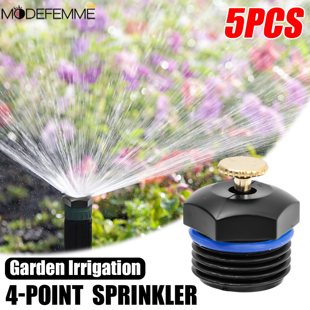 5pcs Sprinkler Penyiraman Yang Dapat Disesuaikan Alat Berkebun Rumah Taman Rumput Drip Sistem Irigasi Sistem Penyiraman Taman4'Ulir Spray Nozzle Hemat Air Peralatan Irigasi Otomatis