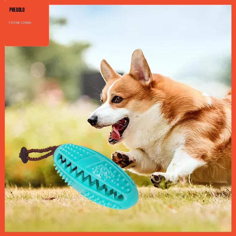 [Predolo] Pet Treat Ball Rubber Food Dispenser IQ Training Mainan Kunyah Anjing Tahan Gigit