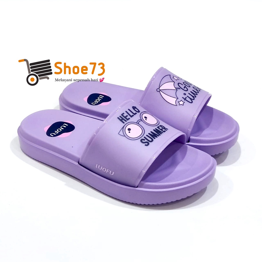 LUOFU E 7200 - KS6W SIZE 36-40 ORIGINAL l Sandal Selop jelly wanita l Sendal kokop cewek impor