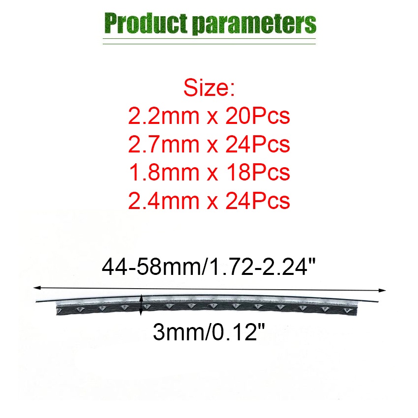 24Pcs Fret Gitar Jumbo Akustik Elektrik ( Stainless Steel ) Fret Gitar Elektrik