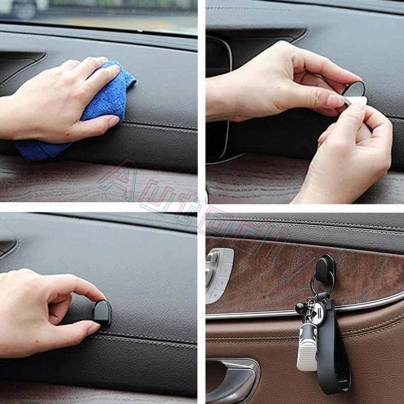 Car Hook Gantungan Masker Hook Pengait Belakang Jok Mobil Yang Dipasang Di Dinding Digunakan Untuk Menyimpan Kabel USB Headphone Kunci Mobil Aneka Barang