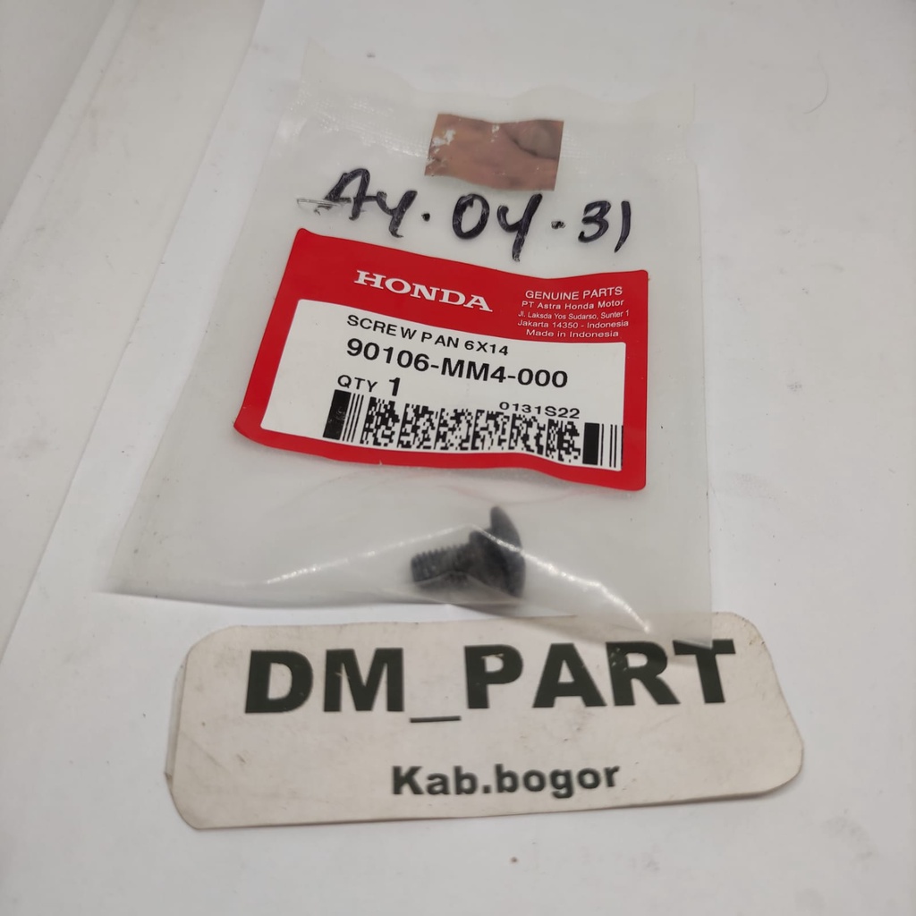 BAUT L COVER SHROUD 90106 MM4 000 Baut L Sayap Tangki Screw Pan 6X14 CB 150 R Old LED CB150R NEW 901