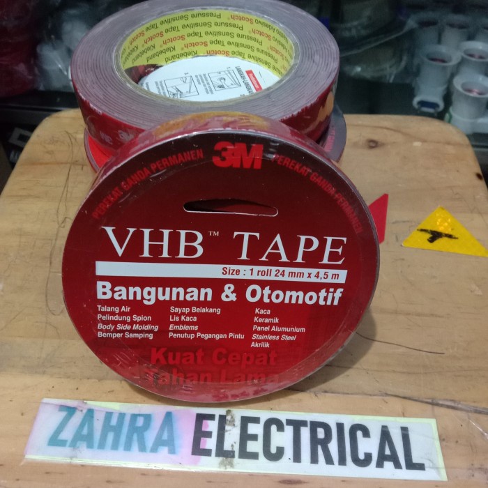 

Double Tape 3 M VHB 24mm dan 12mm Super Kuat - 12mm x 4,5 mtr DVN27