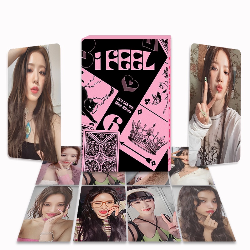 55pcs/box (G) I-DLE 6th Mini Album I FEEL Photocards Queencard Lomo Kartu GIDLE Kpop Postcards