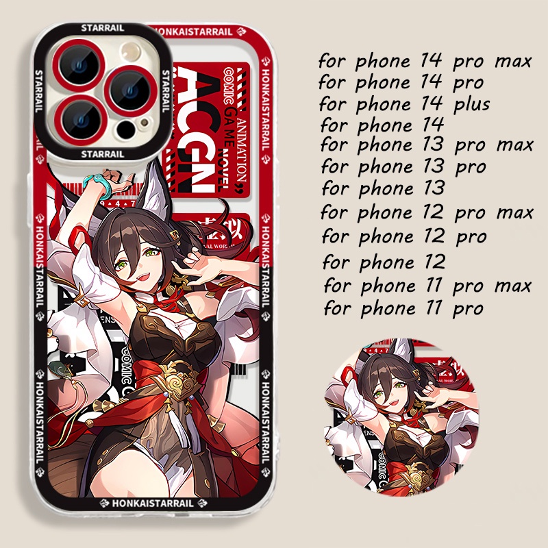 IPHONE Honkai Star Rail Himeko Soft Case Kompatibel Untuk Iphone11 14 13 12 Pro Max XS XR X8 7 6S Plus Casing Ponsel Tingyun Mini Transparan TPU Silikon Shockproof Cover