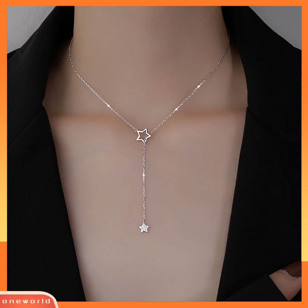 [ONE] Kalung Wanita Rantai Bentuk Bintang Ringan Halus Kalung Siswa Untuk Hadiah
