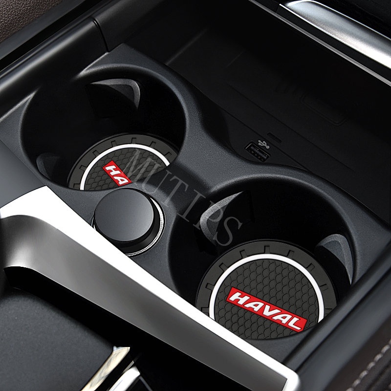 Haval 1/2Pcs Slot Cangkir Air Mobil Non Slip Mat Silicone Gel Pad Aksesoris Interior Untuk H2s H1 2022 2023 H5 M4 H9 H6 Jolion H2