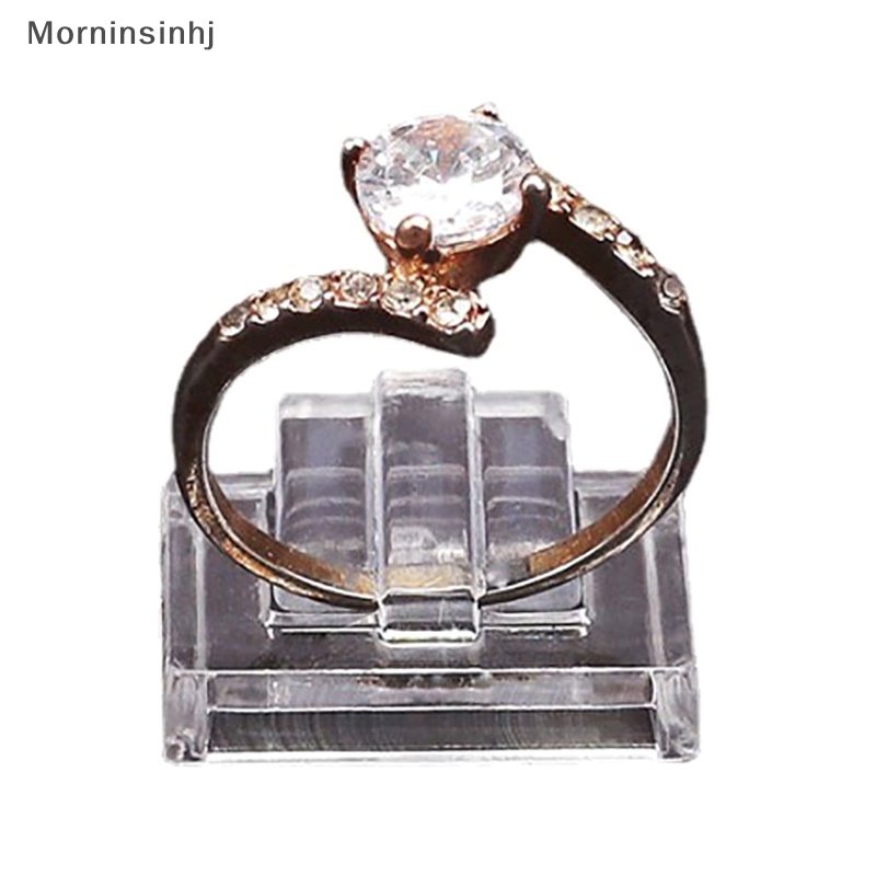 Mornin 10PCS Transparan Finger Ring Display Stand Holder Nampan Perhiasan Cincin Showcase id