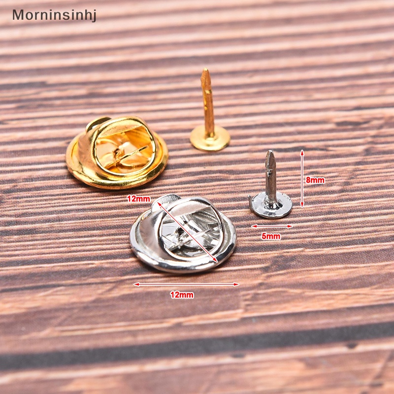 Mornin 10sets Lapel Pin Holder Gesper Clutch Perhiasan DIY Butterfly Badge Bros Clasp id