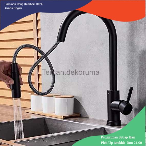 TD - DPR FACAZ Keran Wastafel Sensor Sentuh Pull Out Sink Faucet 360 Rotation - FAC36