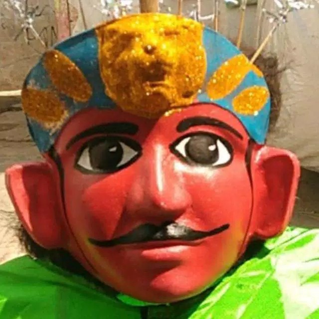 Topeng ondel ondel ukuran 1 meter - 1,2 meter