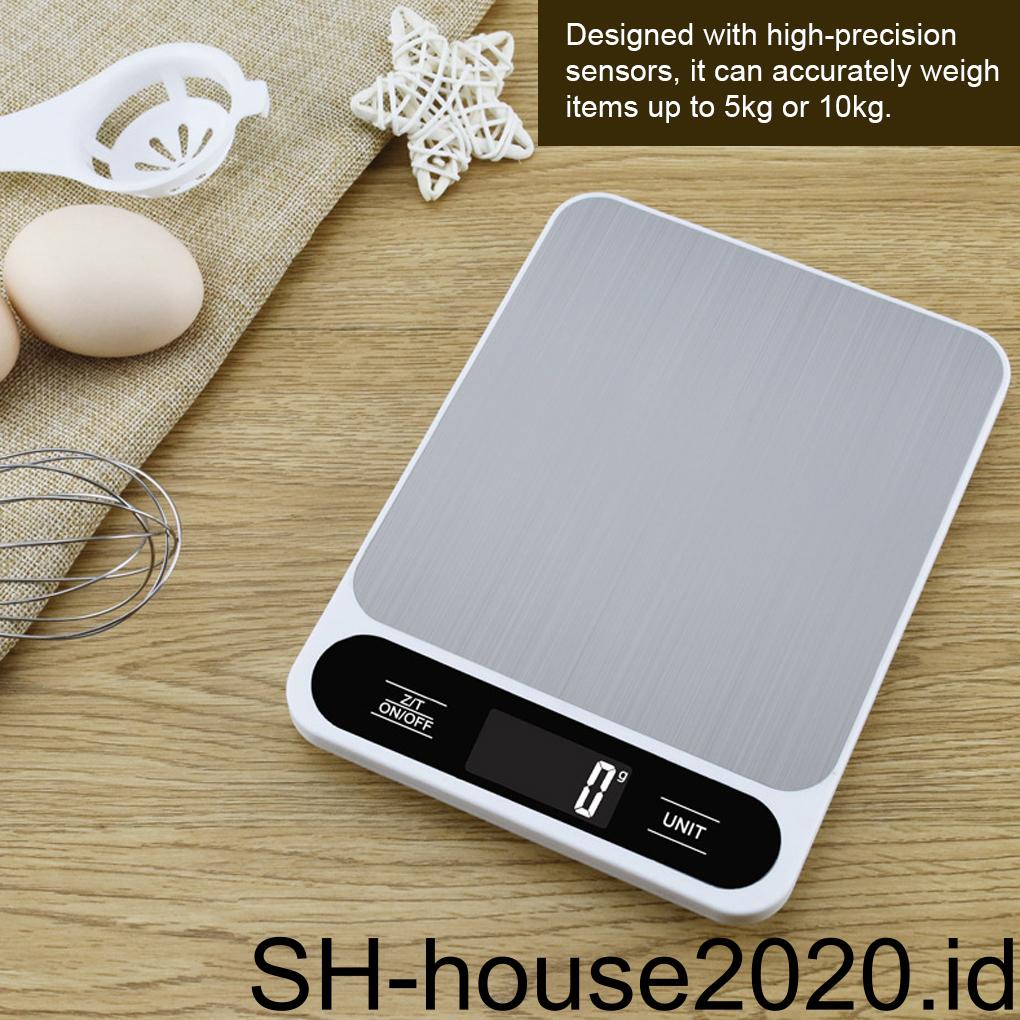 Weighing Scale Electronic Gram Weight Balance Stainless Steel Baterai Dioperasikan Timbangan Meja Rumah Tangga Instrumen