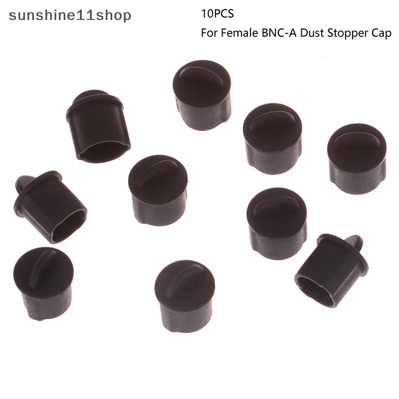 Sho uxcell 10pcs Silikon BNC Anti Debu Stopper Cap Cover Untuk Jack Female Hitam N