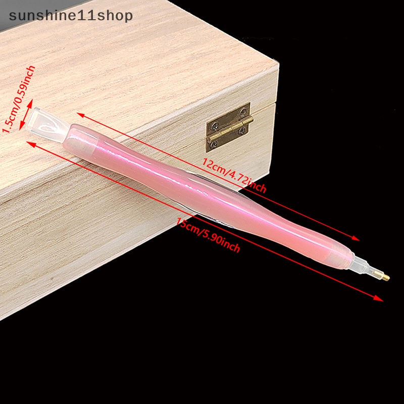 Sho 2/17PCS Resin Streamer Bor Pen 5D DIY Diamond Point Drill Pen Pager Alat Dengan Multi-placer Pengganti Pen Kepala Aksesoris N