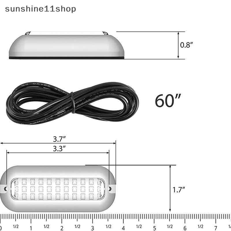 Sho Stainless Steel Tahan Air Lampu IP68 27LED 12V Transom Light Underwater Pontoon Kapal Laut Kapal Aksesoris N