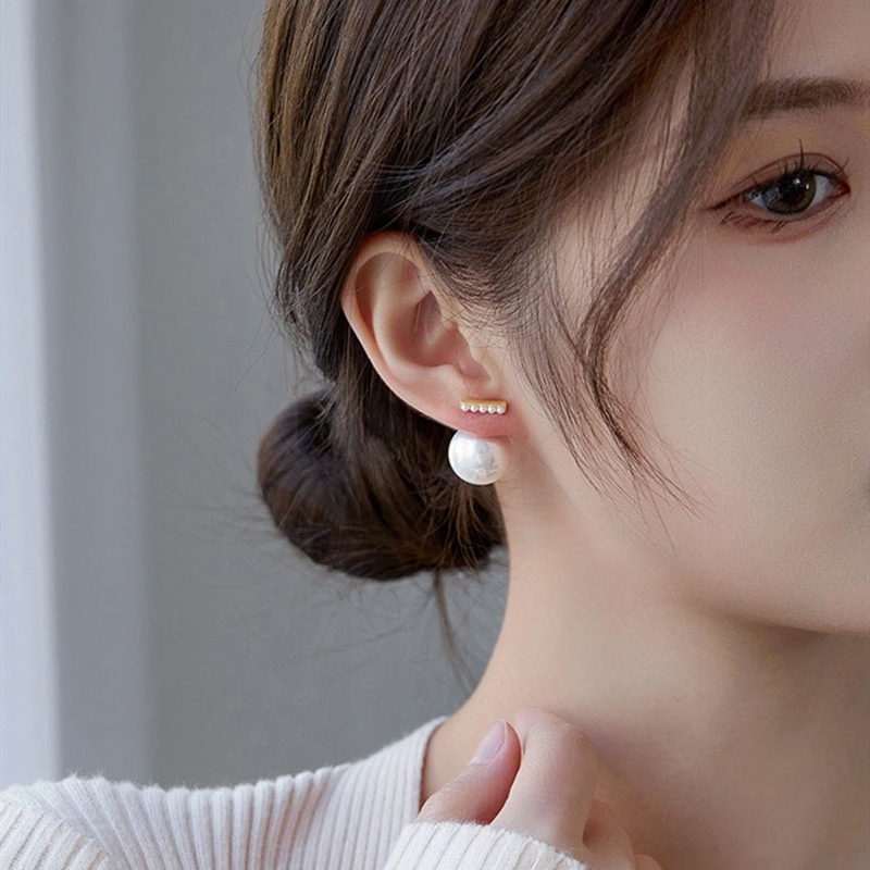 Ahellogirl Anting Mutiara Mewah Ringan Korea Selatan Wanita Ins Niche Desain High-end Selebriti Internet Retro All-match Anting