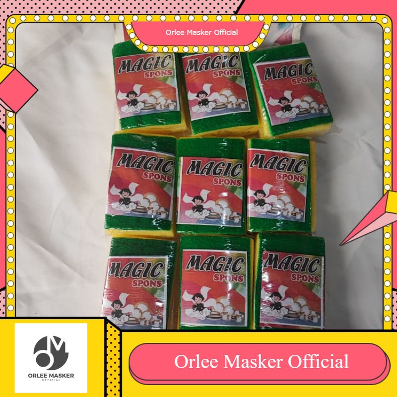 SPON CUCI PIRING MAGIC 1 RENTENG (ISI 12 PCS) original