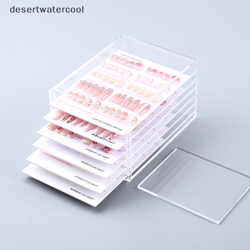 Deid 5Layers Nail Color Papan Pajangan Nail Tips Collection Stand Rak Kutek tip Polish Martijn