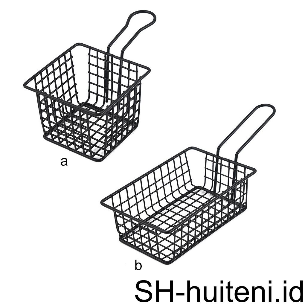 Penggorengan Keripik Colander Basket Drainer Stainless Steel Aksesori Gadget Filter Wadah Persegi Bilas Skimmer Masak