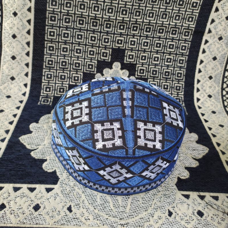 Peci Malaysia PECI PAKISTAN BIRU Peci Putih  Songkok Malaysia Kopyah Malaysia Peci malaysia original