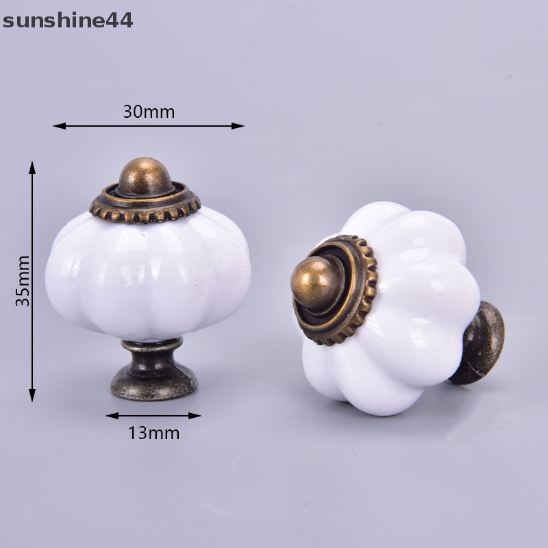 Sunshine 10pcs Vintage Furniture Handle Knob Pintu Laci Lemari Tarikan Handle Pumpkin ID