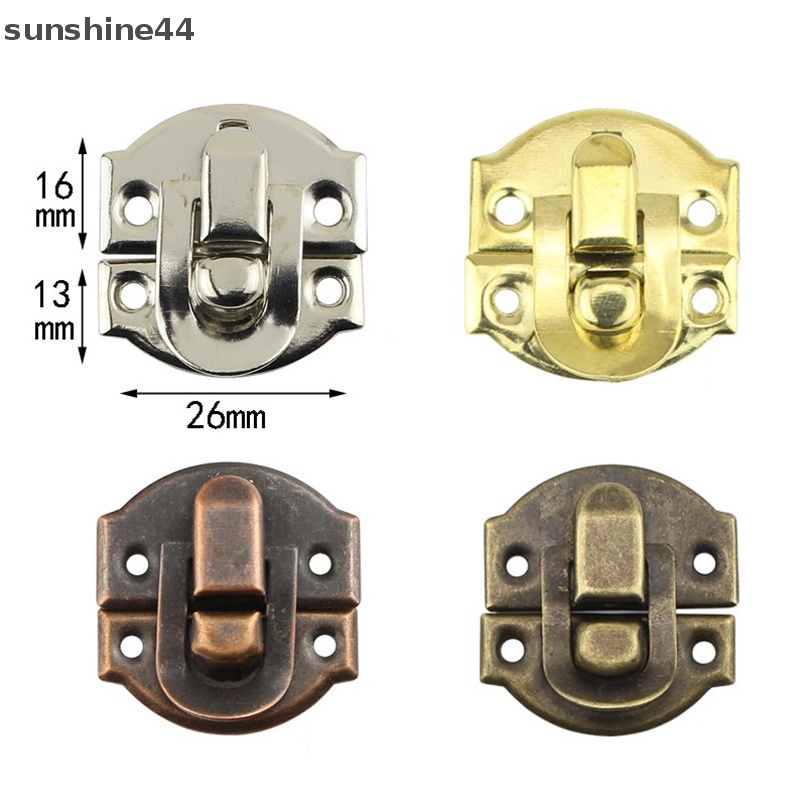 Sunshine 10Pcs Pengait Antik Kunci Besi Menangkap Kait Untuk Kotak Perhiasan Gesper Koper Gesper Klip Clasp Kayu Anggur Kotak Kait ID