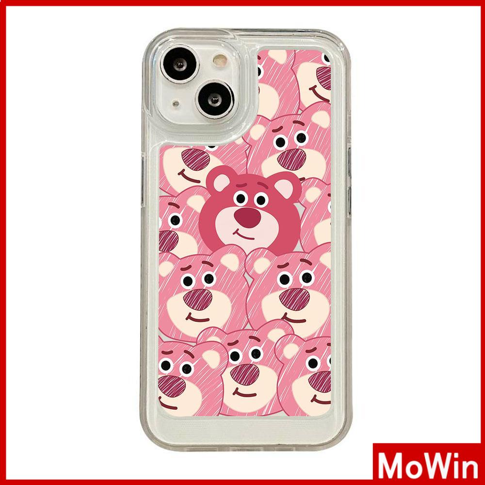 Mowin - iPhone 14 Pro Max Case Soft TPU Big Hole Space Phone Case Case Cute Pink Bear Perlindungan Kamera Shockproof Kompatibel dengan iPhone 13 Pro Max 12 Pro Max 11 XR XS 7Plus 8Plus