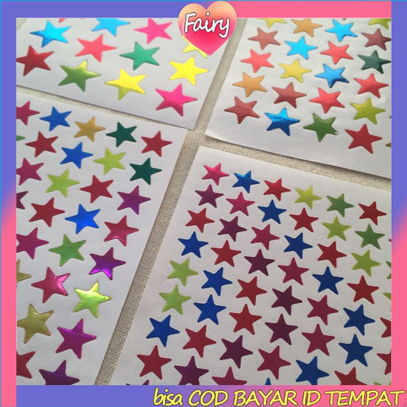

10Pcs/Set Stiker Bintang Colorful Reward Stickers Alat Tulis F