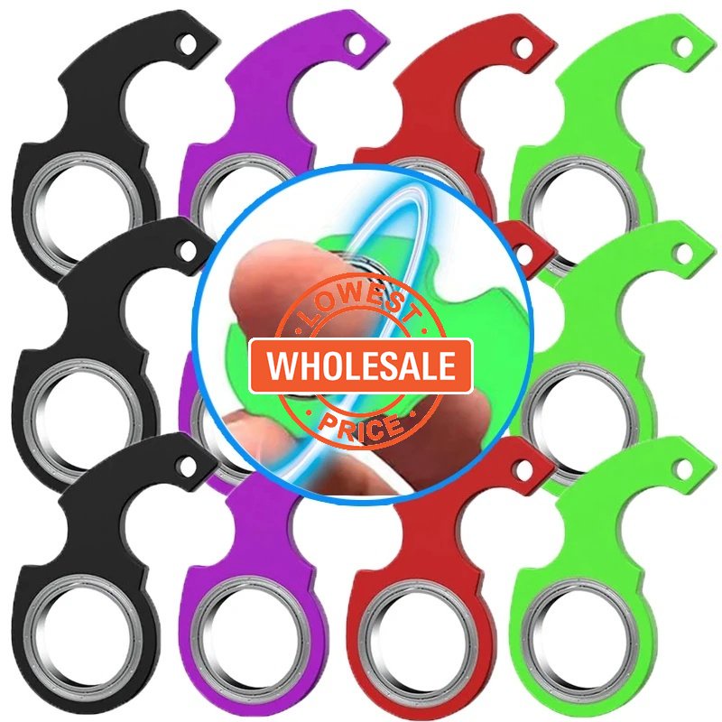 [Harga Grosir] Dewasa Berputar Keyring Kreatif Fidget Spinner Mainan Gantungan Kunci Rotasi Ujung Jari Gantungan Kunci Hand Spinner Anti-Kecemasan Mainan Meredakan Stress Jari Spinner Keychain