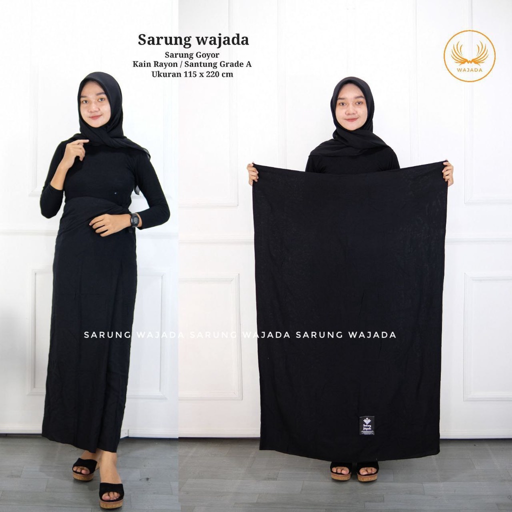 Saisoku Sarung Gloyor Batik Wanita Santri Putri Cewek Bawahan Santriwati Perempuan Bahan Rayon Bali 