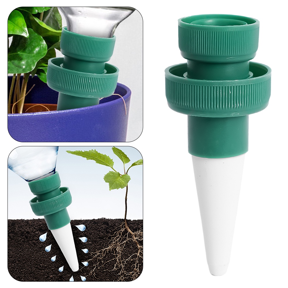 1/4 Pcs Kreatif Taman Bunga Hijau Otomatis Dripper Air Permeator/ Praktis PP Plastik Plug-In Jenis Tanaman Self Watering Alat Irigasi Rumah Tangga