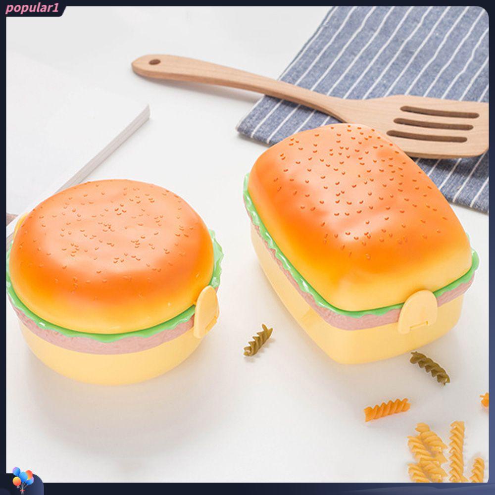 Populer Kotak Makan Set Peralatan Makan Burger Hamburger Wadah Makanan
